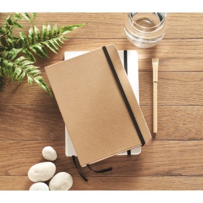 Libreta A5 cartón reciclado con hojas rayadas